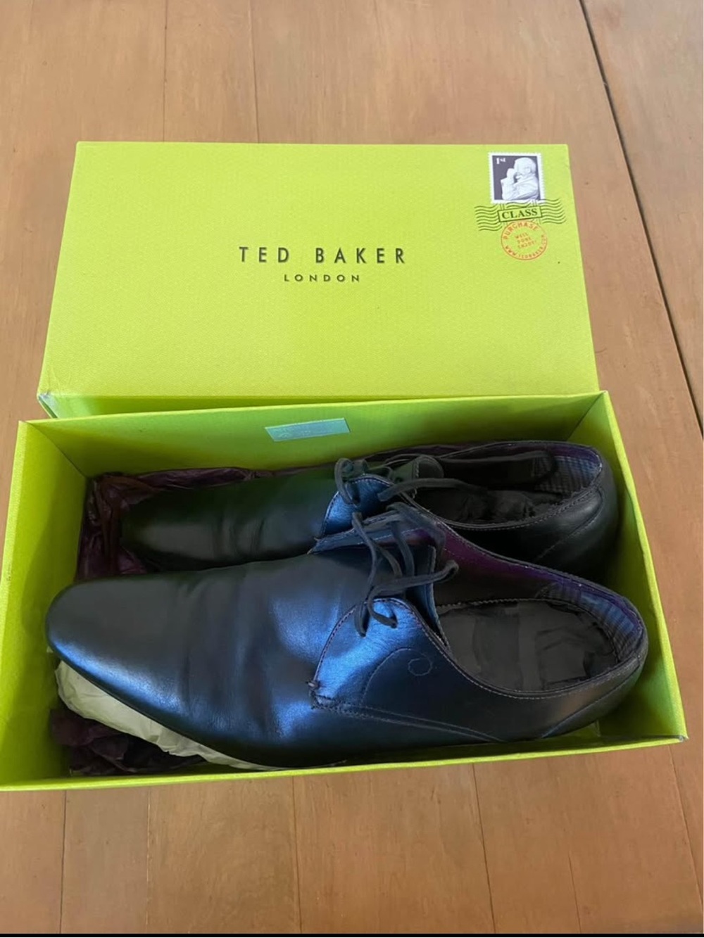 Ted Baker Men’s Black Leather Derby Shoes (Size 11 / EU 44)